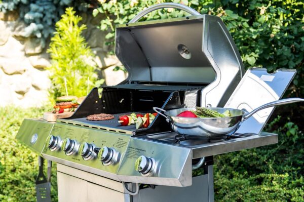 6 Burner BBQ with Side Burner S/S - Image 3