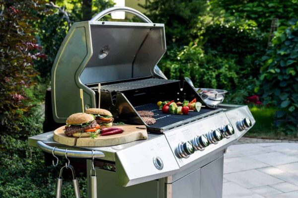 6 Burner BBQ with Side Burner S/S - Image 2