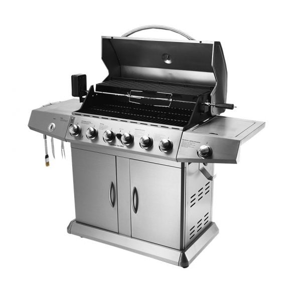 6 Burner BBQ with Side Burner S/S - Image 7
