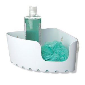 Suction Storage Basket Corner White