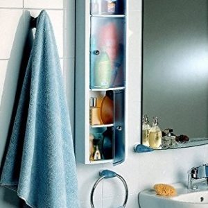 Vertical Bath Cabinet 3 Door Blue