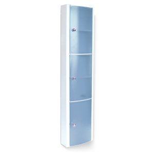 Vertical Bath Cabinet 3 Door Blue