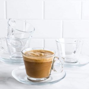 Vela Espresso Cups & Saucers x6 80ml (97301)