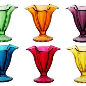 Coloured Ice Cream Bowl 160ml x 6 (95427)