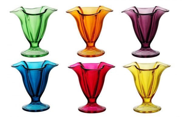 Coloured Ice Cream Bowl 160ml x 6 (95427)
