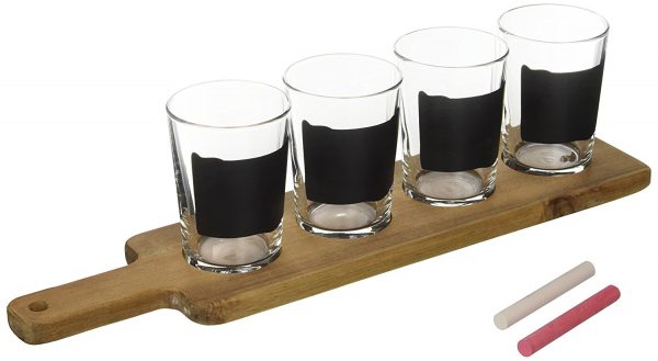 Beer Tester Glass x4 200ml & Tray (41772) - Image 2