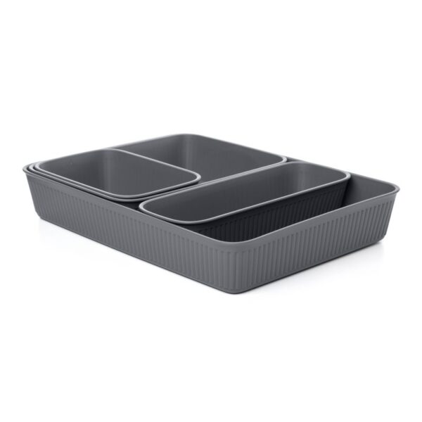 Baobab 4 Pcs Organiser Set Grey