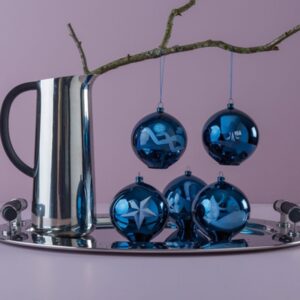 Blue Christmas Ornament Blown Glass (AAA07 3)