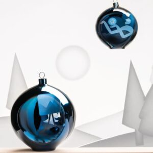 Blue Christmas Ornament Blown Glass (AAA07 5)