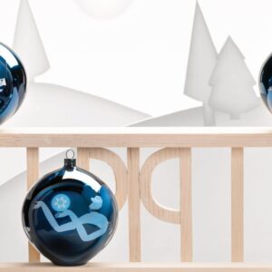 Blue Christmas Ornament Blown Glass (AAA07 5)