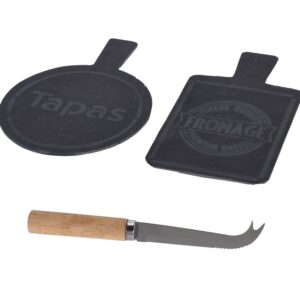 Serving Slate Boards 2 Pcs with Knife