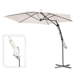Side Hanging Umbrella 3m Beige