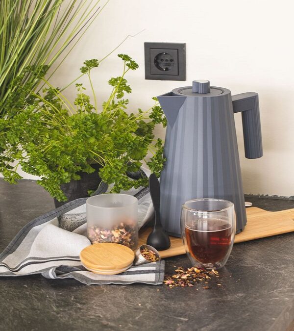 Plisse Electric Water Kettle Grey 1Lt (MDL06/1 G)
