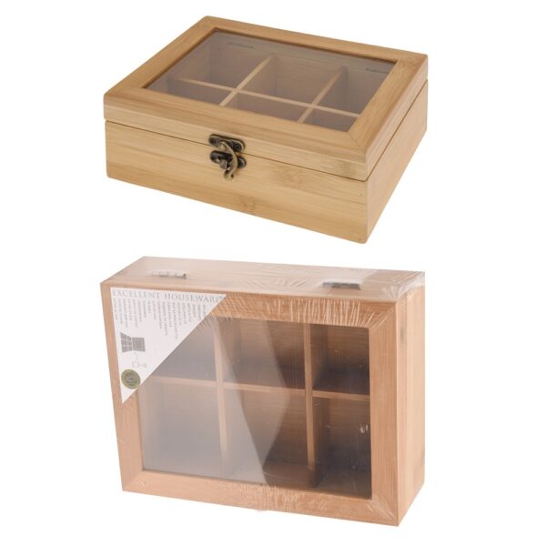 Tea Box Bamboo 21x16cm - Image 6