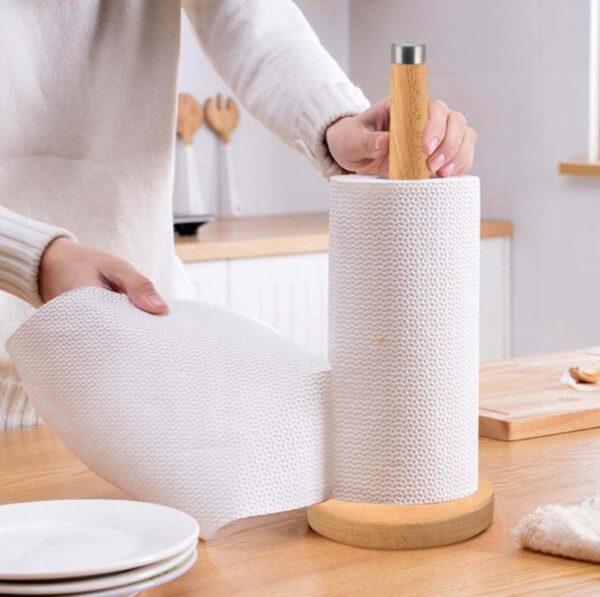 Kitchen Roll Holder Bamboo - Image 2
