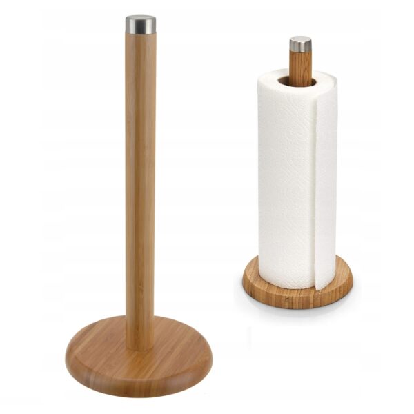 Kitchen Roll Holder Bamboo - Image 4