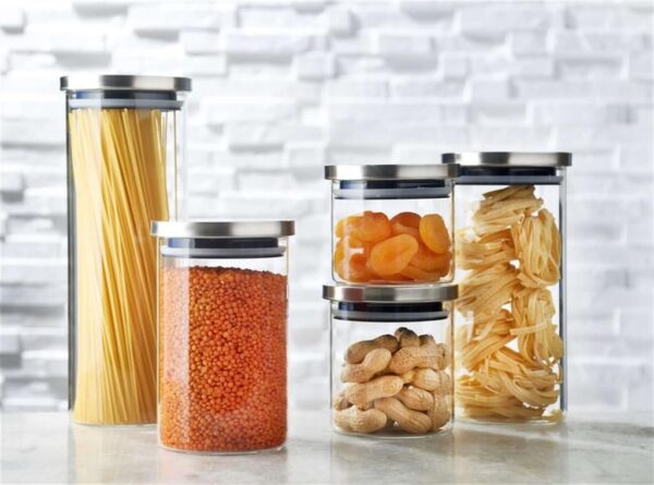 Glass Storage Jar with Lid 1Lt