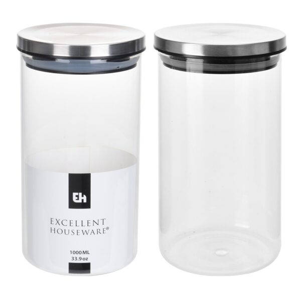 Glass Storage Jar with Lid 1Lt - Image 3