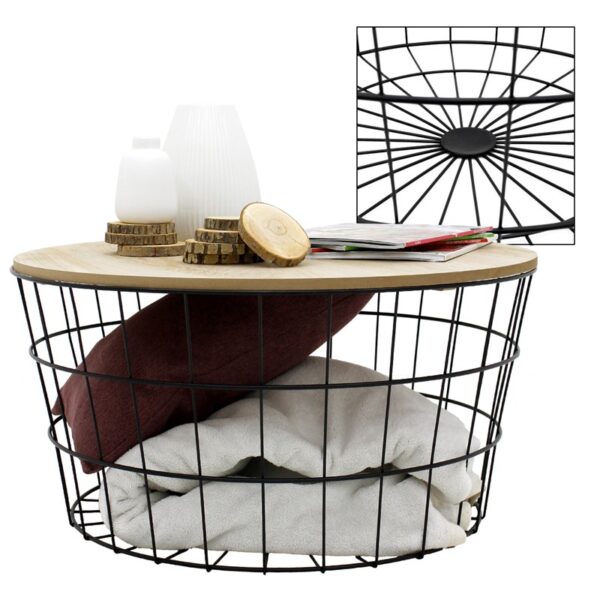 Side Table Metal Wire Black - Image 2