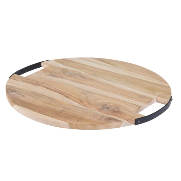 Cutting Board Teak with Metal Grip - Image 3
