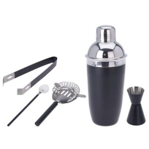 Cocktail Shaker Set 5 Pcs Matt Black