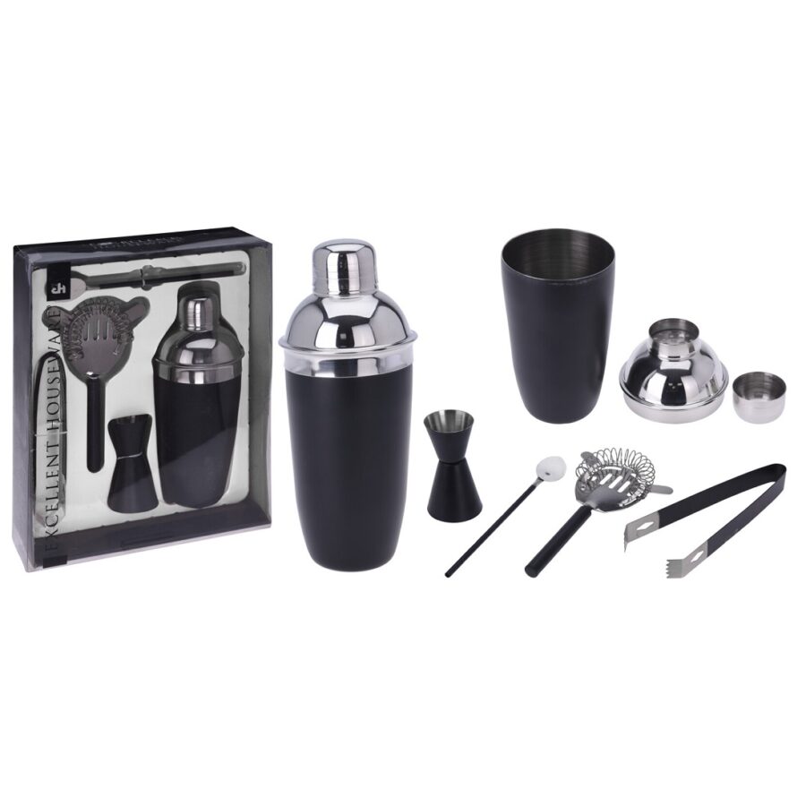 Cocktail Shaker Set 5 Pcs Matt Black Petrolea Malta