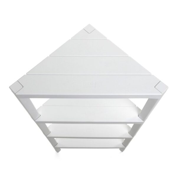 Lombok Corner Rack 4 Levels White - Image 3