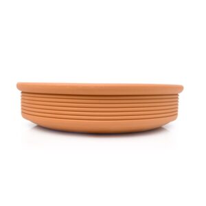 Wavy Low Dish 25×6.50cm Natural/White