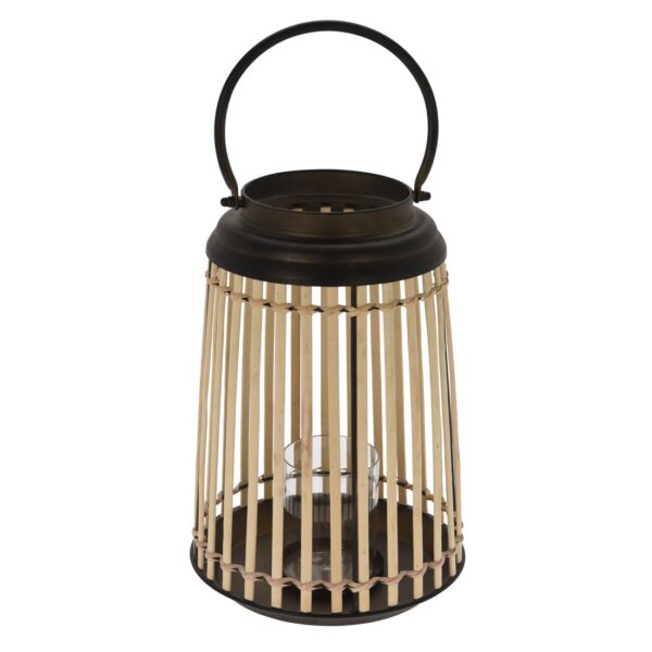 Lantern Bamboo with Metal 32cm - Image 2