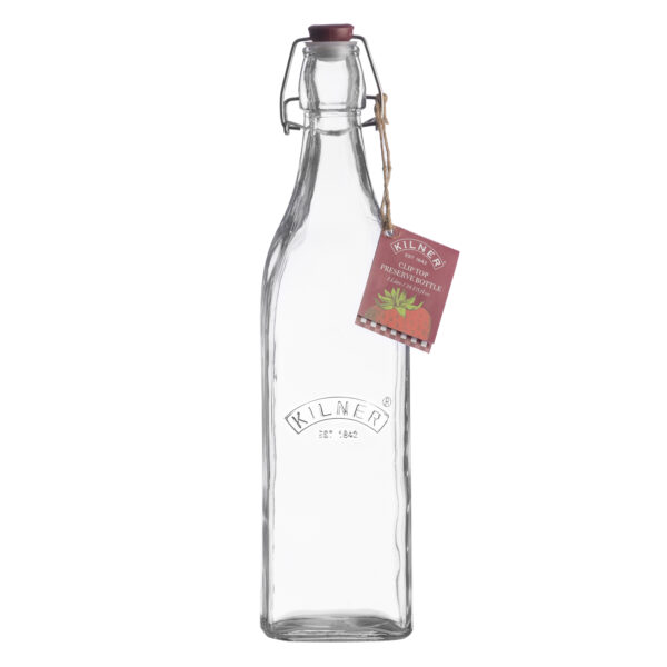 Kilner Clip Top Square Bottle 1Lt - Image 3