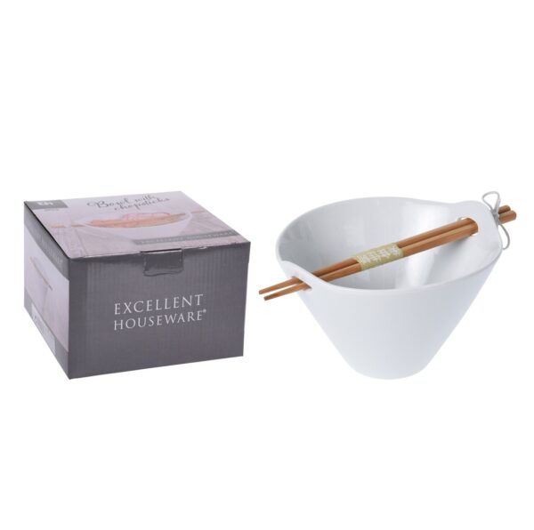 Noodle Bowl with Chopsticks