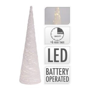 Cone 30 LED 60cm White Glitter