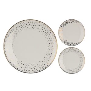 Xmas Snowflakes Plate Porcelain 27cm (2 Designs)