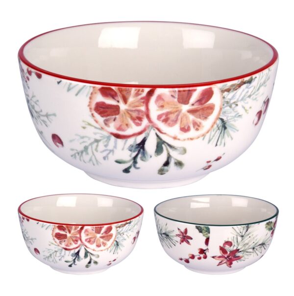 Xmas Joy Bowl 520ml Porcelain (2 Designs)