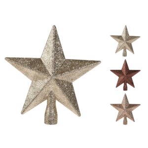 Tree Top Star 20cm Glitter (3 Designs)