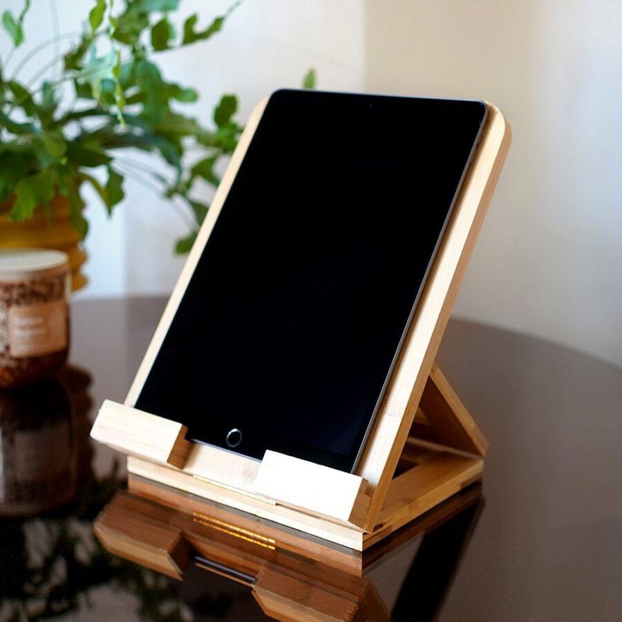 Tablet Holder Bamboo 26.50x20cm Petrolea Malta
