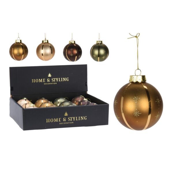 Xmas Ball 80mm Matt (4 Designs)