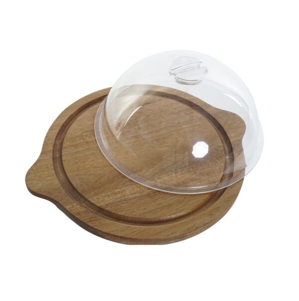 Cheese Board with Dome Bamboo 29x25cm - Image 2