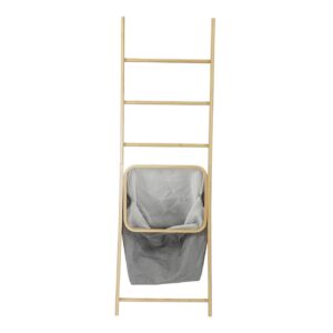 Towel Rail Bamboo with Laundry Basket