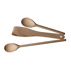 Wooden Spoon Set x3 25-30-35cm