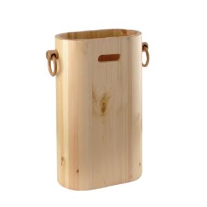 Oval Wooden Umbrella Stand 46x36cm Walnut