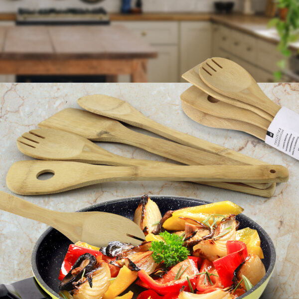 Bamboo Kitchen Utensils 4 Pcs - Image 3