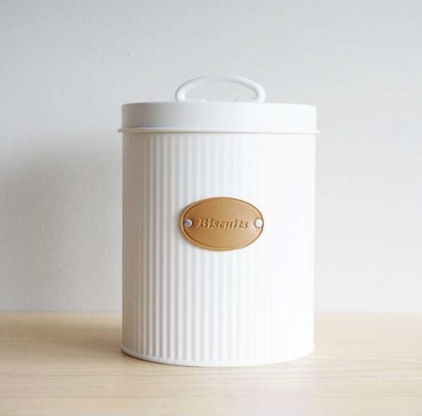 Biscuits Storage Canister 13.50x17.50cm White