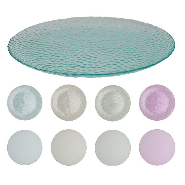 Glass Plate 28cm (4 Colours)