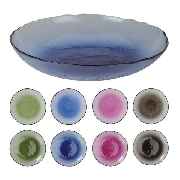 Dark Glass Deep Plate 22cm (4 Colours)