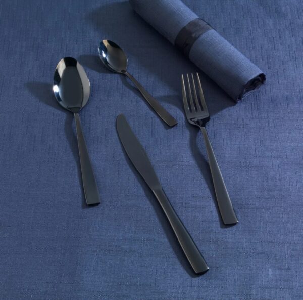 Salter 16 Pcs Regal Black Cutlery Set