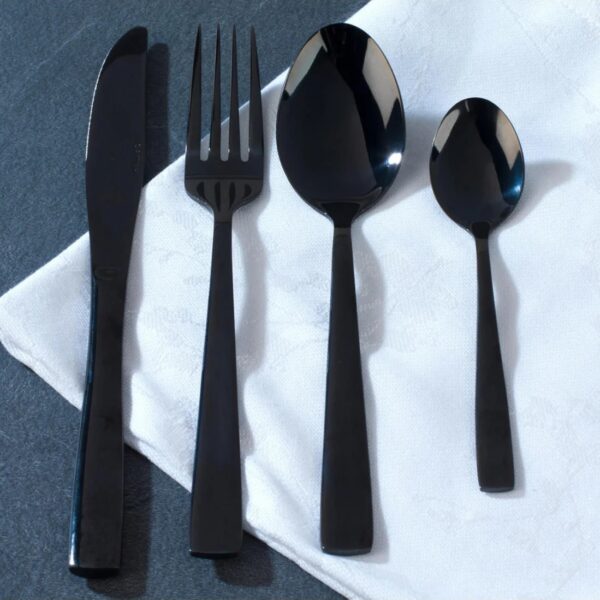 Salter 16 Pcs Regal Black Cutlery Set - Image 4