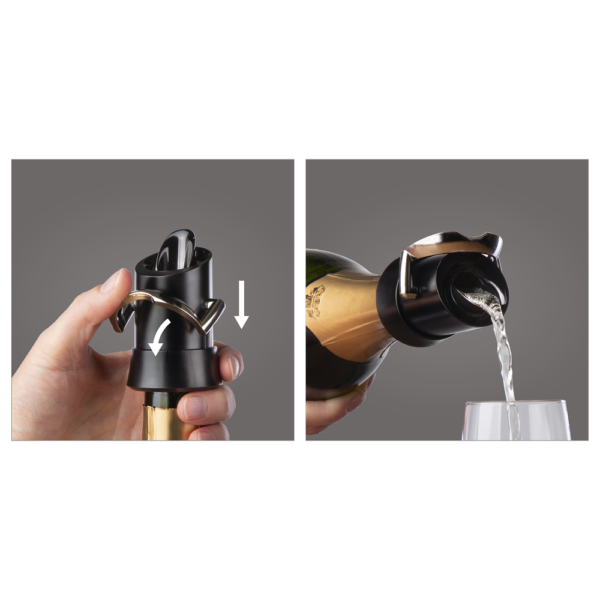 Champagne Saver & Server Black - Image 4