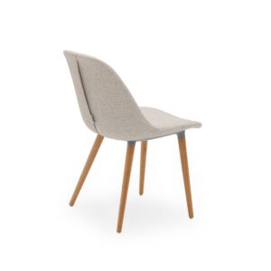Chair Shell-N Pad Natural Wood Leg Cream