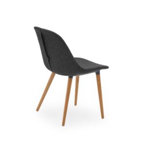 Chair Shell-N Pad Natural Wood Leg Anthracite